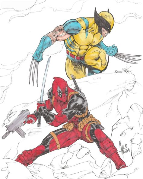 Wolverine And Deadpool Kil071art Deadpool Fan Art Comic Art Image
