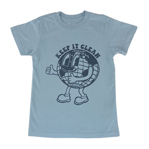 Tiny Whales Keep It Clean Celestial Blue Ss Tee Basically Bows And Bowties