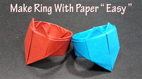 How To Make Origami Ring With Paper Easy Way Origami Diy Youtube