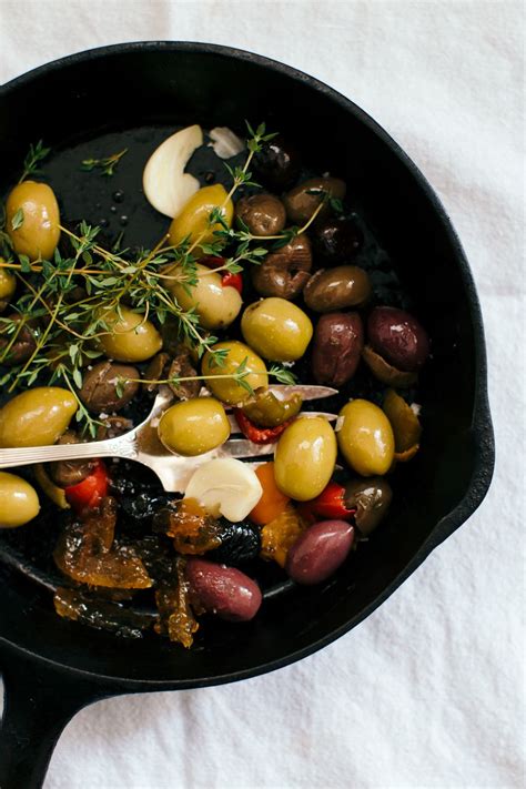 Warm Olives With Orange Thyme And Garlic Recipe Warm Olives Recipe