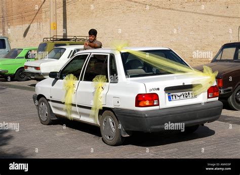Kia Pride Car Prepared For A Wedding Tehran Iran Stock Photo Royalty