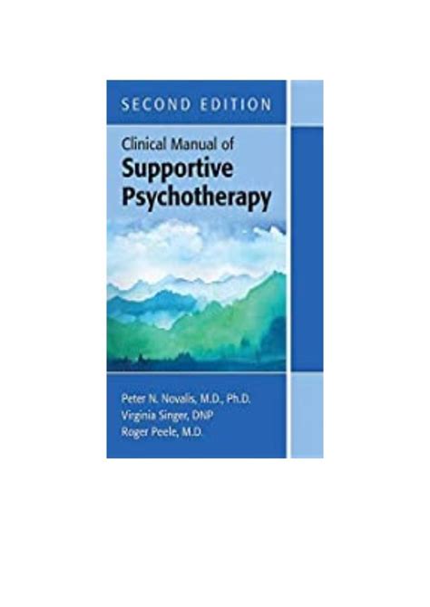 Clinical Manual Of Supportive Psychotherapy New