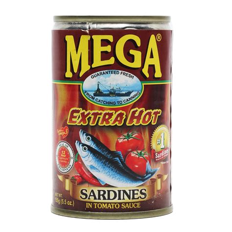 Mega Sardines In Tomato Sauce Extra Hot 155g Online At Best Price
