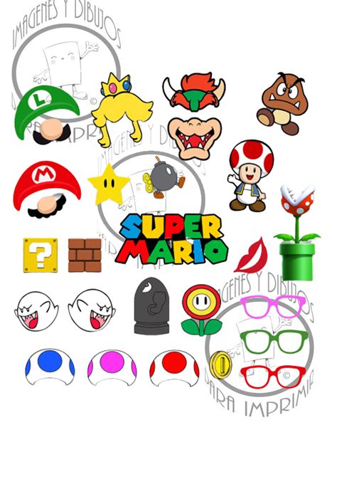 Super Mario Bross 💣para Decoraciones Infantiles Colorear Dibujosletras