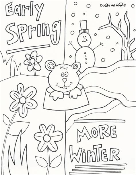 Groundhog day is coming up, and in honor of the weather predicting furry animal i made some fun free printables that are perfect for preschoolers and young kids. Groundhog Day Coloring Pages - DOODLE ART ALLEY