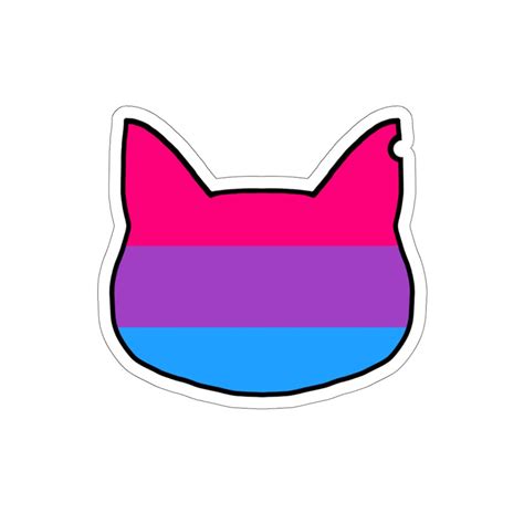 Bisexual Orgullo Bandera Gato Pegatina Etsy