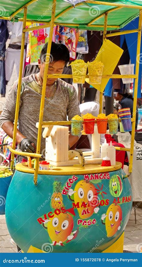 Cart Selling Fresh Mango Editorial Stock Photo Image Of Ecuador