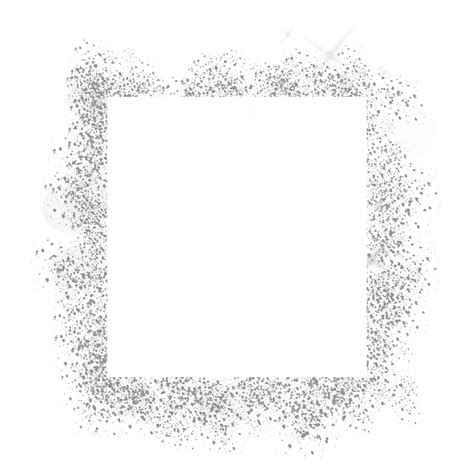 Silver Sparkling Frame Silver Sparkling Silver Glitter Png