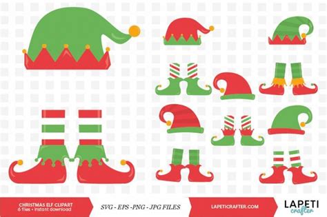 Christmas Elf Legs SVG Clipart Elf Hat Svg Holiday Svg 380146