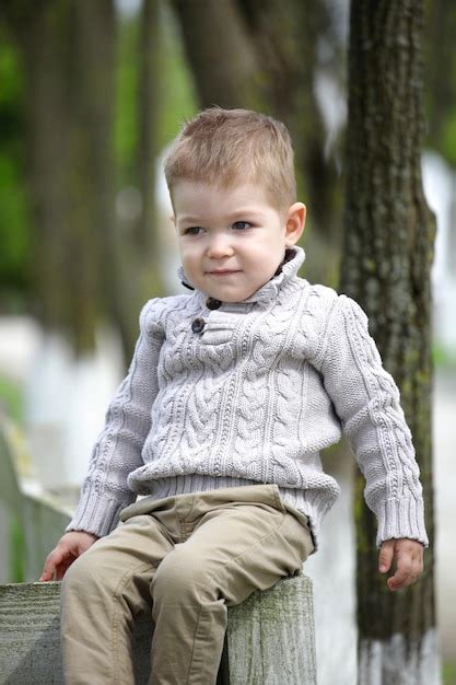 Premium Photo Trendy 2 Years Old Baby Boy Posing
