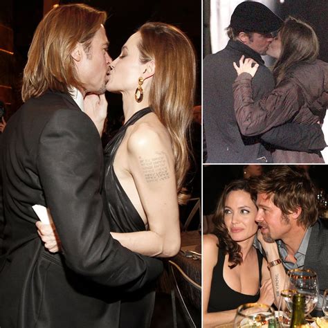 brad pitt and angelina jolie s best pda moments pictures popsugar celebrity