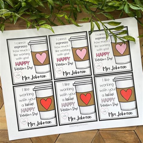 Printable Valentines For Coworkers Learning With Mallory