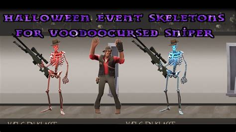 Tf2 Sniper Cosmetic Skin Halloween Event Skeletons For Voodoo Cursed
