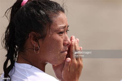 Mahina Maeda Of Team Japan Shows Emotion After Losing Her Womens