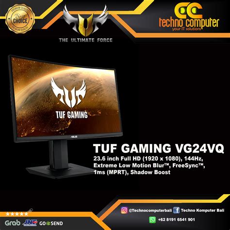Asus Tuf Gaming Vg24vq Curved Gaming Monitor 24 Inch Fhd 1920 X 1080