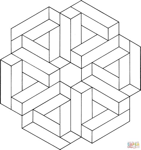 Optical Illusion 12 Coloring Page Free Printable Coloring Pages