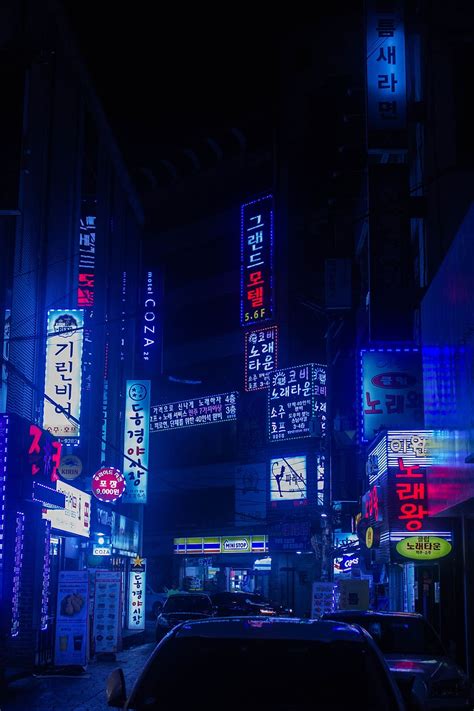 Hd Wallpaper Building Signage Turned On During Nighttime Korea Neon