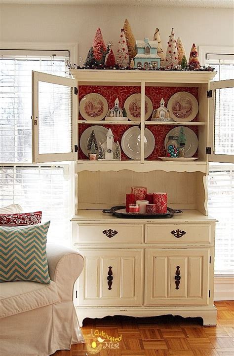 16 of 25 cool stock cabinetry. Christmas China Cabinet Decorating | China cabinet decor ...