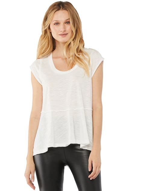 Scoop Scoop Womens Hi Low Scoop Neck T Shirt