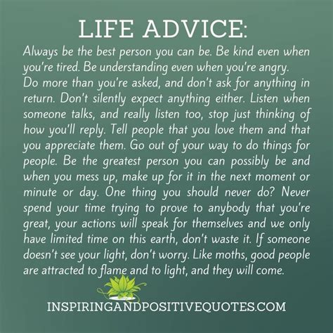 Life Advice Inspiring And Positive Quotes