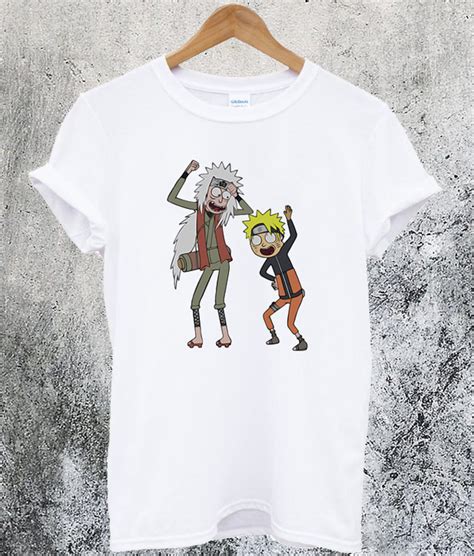 Rick And Morty Naruto T Shirt