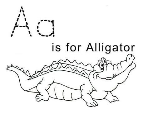 Letter A For Alligator Coloring Page Coloring Pages Lettering