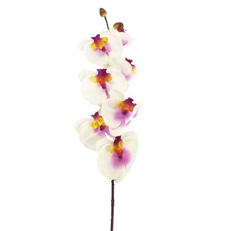 A long stemmed flower with clusters of small colorful blooms. Long Stemmed Eco Orchid Stem - Artificial Fake Flowers ...