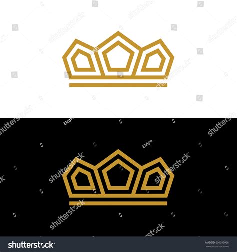 Gold Crown Logo Template Stock Vector Royalty Free 656299966