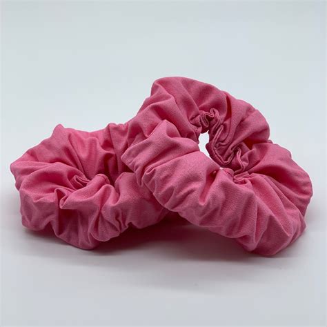 Plain Pink Scrunchie Scrunchies 90s Fashion Scrunchie Etsy España