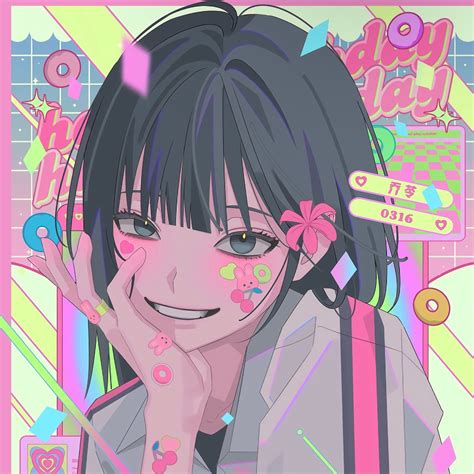 Anime Meme Face Anime Black Hair Picture Icon Mini Drawings Cartoon