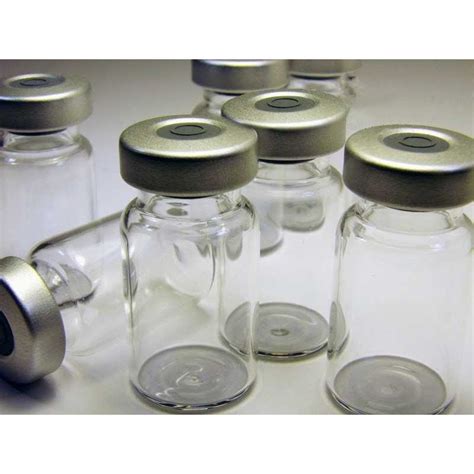 Ml Clear Sealed Sterile Glass Vial Silver Qty Med Lab Supply