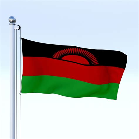 3d Model Animated Malawi Flag Vr Ar Low Poly Animated Cgtrader