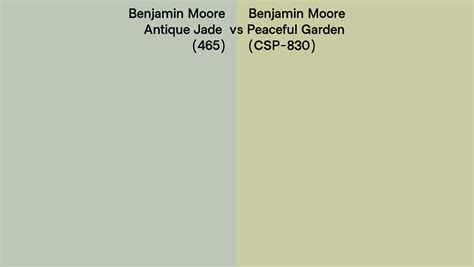 Benjamin Moore Antique Jade Vs Peaceful Garden Side By Side Comparison