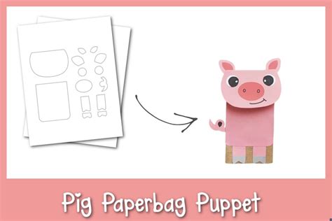 Paper Pig Puppet Frosting And Glue Easy Desserts And Kid Crafts