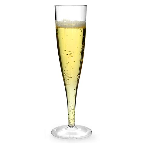 Disposable Plastic Champagne Flute Glass Lined At 100ml