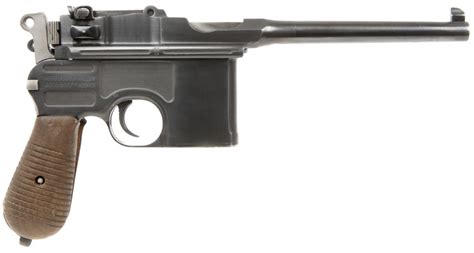 Deactivated Mauser C96 Semi Automatic Pistol With Wooden Stock