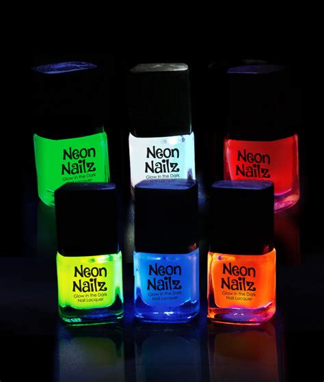 Glow In The Dark Nail Polish Assorted 2 Pieces Assorted Mix Color