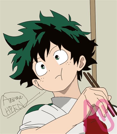 Cute Deku Eating Food Arth Sharma Illustrations Art Street