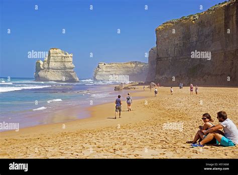 12 Apostles Beach On Great Ocean Road Victoria Australia Stock Photo