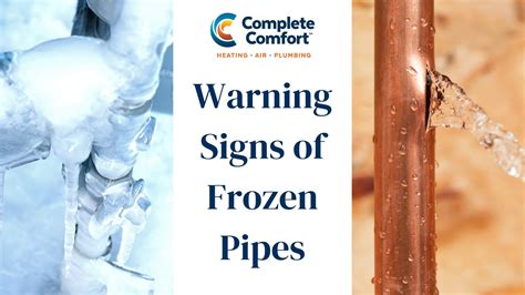 Warning Signs Of Frozen Pipes Complete Comfort