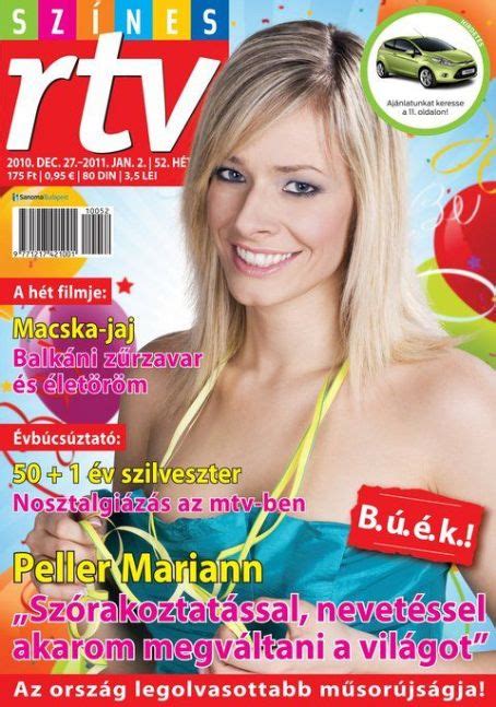 Mariann Peller Szines Rtv Magazine 27 December 2010 Cover Photo Hungary