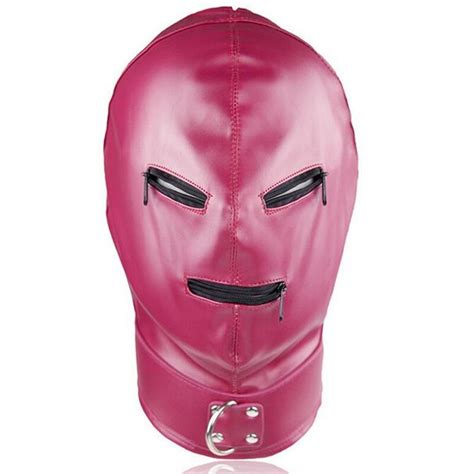 Leather Sex Headgear Hood Mask Adult Games Fetish Bondage Sex Products For Women And Men Couples
