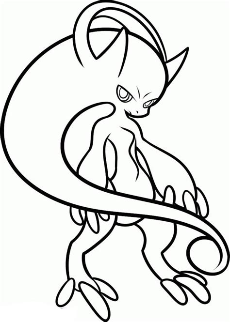 Mewtwo Coloring Page Coloring Home