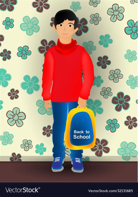 Back To School Kid Silhouette Royalty Free Vector Image