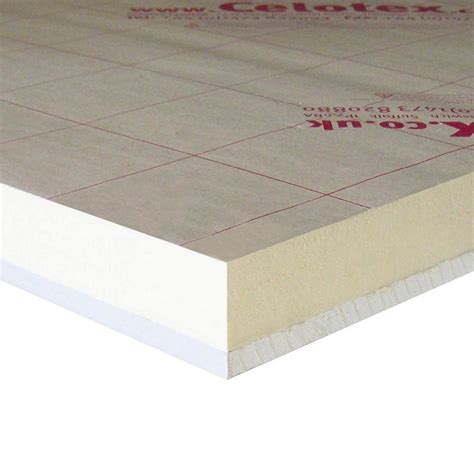 celotex pl4000 12 5mm pir thermal laminate insulation board 2400 x 1200 x 25mm 37 5mm overall