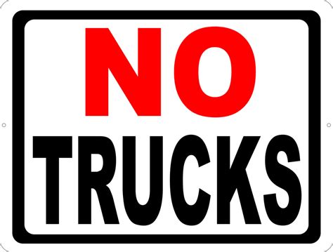 No Trucks Sign Signs By Salagraphics