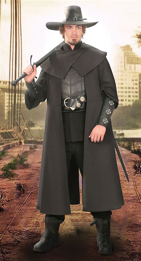 Black Witch Hunter Coat Medieval Clothing Coat Black
