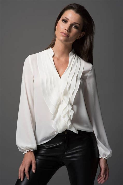 Victoria Ivory By The Shirt Company Feminine Shirts Evening Blouses
