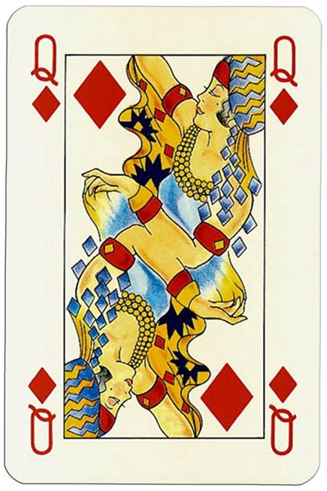 Queen of diamonds Orient Express playing cards by Piatnik | Playing cards art, Playing cards ...