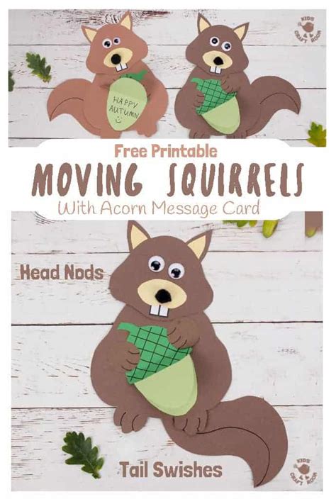 Easy Movable Squirrel Craft - Kids Craft Room